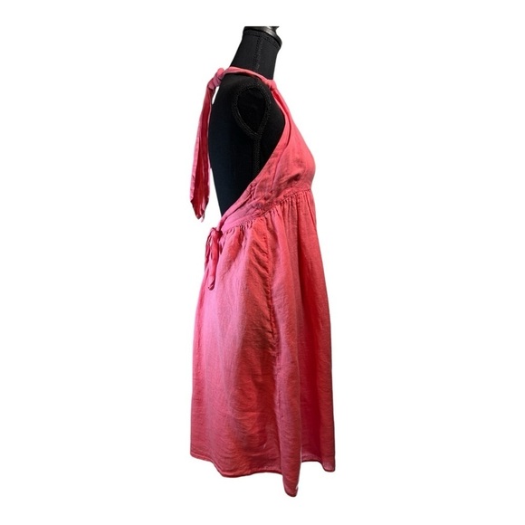 Calypso Linen Halter Mini Dress - Picture 3 of 7